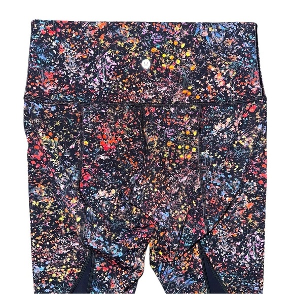 Lululemon Wunder Under Crop II Special Edition Scallop 24" Flowerescent Multi 10 - Picture 9 of 11
